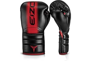 EIZO Guantoni da Boxe Supreme Lacci, Guanti Professionali Boxe e Kick Boxing, Microfibra Alta qualità, Guanti da Sparring Pugilato,Alto Assorbimento degli Urti Confortevoli e Resistenti