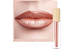 ‎OULAC Oulac Lippenstift Metallic Glitzer 2-in-1 Lipstick＆Lidschatten Lippenstift 8 Stunden Halt Leichter Lippenstain Hochpigmentiert Wischfest Wasserfester Vegan Damen Mädchen Make-up MD06
