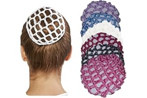 YouU Copertura a Rete per Danza Classica con Elastico per Bambini in Rosa, Celeste, Bianco, Nero, Viola, Lavanda, Rosso e Fucsia