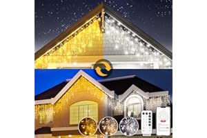 CIRCLIO Decoration Noel d'extérieur, Guirlande Lumineuse Exterieure Blanc Chaud et Froid, Decoration Noel Exterieur avec Télécommande et Application, 8 Modes+4 Luminosités+Minuteur+Vitesse (30M-1200L, C/F)