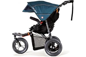 OUT N ABOUT Out ‘n’ About Nipper Single V5 Stroller | All-Terrain Pushchair | Newborn - 4 Years | Lightweight, Foldable Buggy | Highland Blue