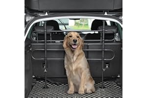 Relax World Griglia Divisoria Auto per Cani Universale con Asta Telescopica,Rete Divisoria per Cani Regolabile, Barriera Separatore con Montaggio a Ventosa