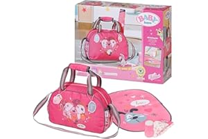 BABY born Bolso cambiador - Bolso cambiador para muñecas con cambiador, crema y pañal - Para muñecas BABY born de hasta 43 cm - Edad: 3+ años, Rosa