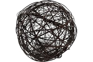 Ogrodzenia Wiklinowe Boule Decorative Exterieur Jardin 50 cm -Idéal pour Les Lampes Solaires D'extérieur - Decoration en Osier Tressé Balcon ou l'intérieur - Balle de Saule en 3 Tailles