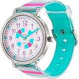 Kiddus Lern Armbanduhr für Kinder, Jungen und Mädchen. Analoge Armbanduhr mit Übungen zum Erlernen der Uhrzeit. Entworfen in 