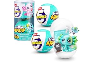 5 Surprise A-LOT-A AXOLOTLS by ZURU (2 Capsules), UNBOX and REVEAL a Surprise Themed Axolotls with 5 Unique Accessories and Play Accessories, Fun, Imaginative Toys for Kids