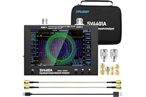 AURSINC 7 Pulgadas NanoVNA SV4401 Analizador De Redes Vectoriales 50KHz-4.4GHz Analizador De Antenas Con Batería De 6700mAh, Almacenamiento De 8 GB Medición De Los Parámetros S