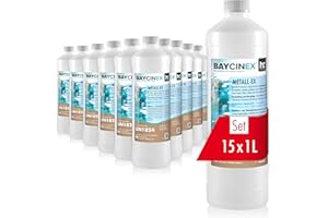 Höfer Chemie 15 x 1 L BAYCINEX® Séquestrant Métaux Anti-Métaux – Élimine Fer, Cuivre, Argent, Calcium et Calcaire, Réduit la Dureté Totale de l'eau, Nettoyage Ultra-Acide pour Piscine