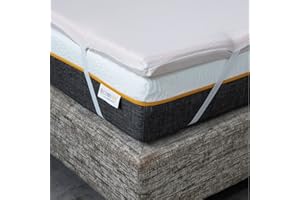 COMFYLINE Comfy Line - Topper Piazza e Mezzo 120x190 Correttore in Memory Foam 5,5 cm Lavorazione a 7 zone per Materasso Francese - Fodera in Cotone Traspirante con Angoli - Made in Italy
