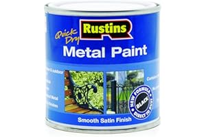 RUSTINS MPBK250 250ml Quick Dry Metal Paint - Black