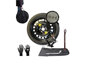 D'ANGELO 1988 D'angelo Kit de roue d'escorte 19" compatible avec Tesla Model Y avec Cric, Clé, Gants et Sac 145/80r19 Continental