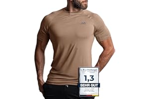 Natural Athlet koszulka fitness dla mężczyzn – długa, szybkoschnąca koszulka sportowa Slim-Fit – trening siłowy i sport