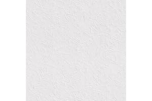 Rasch Tapete 126933 - Weiße Tapete aus Papier mit Struktur und Putz-Optik - 10,05m x 0,53m (LxB)