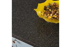 WORKTOP EXPRESS Black Quartz Stone Effect Laminate Kitchen Worktops (Edging Strip - 1530mm x 45mm)