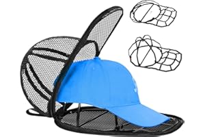 JGGDDU Hut-Unterlegscheibe für Baseballkappen, Cap Washer für Baseballmützen, Baseball Cap Waschgestell für Waschmaschine oder Geschirrspüler, Faltbarer Gebogener Käfig-Reiniger, Schwarz