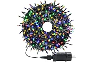 MOLVCE Łańcuch świetlny LED na zewnątrz i wewnątrz RGB, oświetlenie bożonarodzeniowe, łańcuch świetlny z 8 trybami świecenia + timer + funkcja pamięci, wodoszczelny, na choinkę, imprezę, wesele, balkon, 20