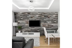 WOODEN WALL DESIGN Paneles de pared de madera recuperada | Modelo "Silver-Lite" | Diseño de pared de madera (1m2-Lite)