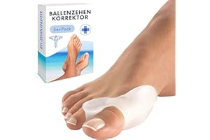 ALL THINGS ACCESSORY 3 Paar Gel- Ballenzehen - Korrektoren, Zehenschützer, -Geradehalter, -Separatoren, Großzehen -Spreader (6 Stück)