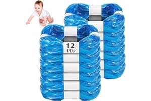 CIOXSOIO 12 Recambios Contenedor de Pañales, Bolsa de Relleno para Papelera Pañales Bebe Compatible con Angelcare et Tommee Tippee et Litter Locker II Recambios