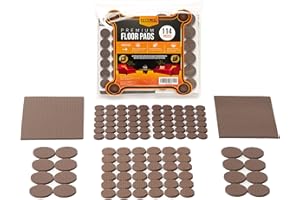 HYNEC TECHNOLOGIES Felt Pads | Furniture Pads | Felt Pads For Furniture - 114 Pieces, 4 Shapes & Sizes - Rubber Furniture Pads, Furniture Floor Protectors By Hynectechnologies