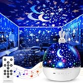 Real Star and Galaxy Projector 19 Themes, Toys Children Gift Child | 15 Music 360&deg; Rotation Remote Control Children's Night L