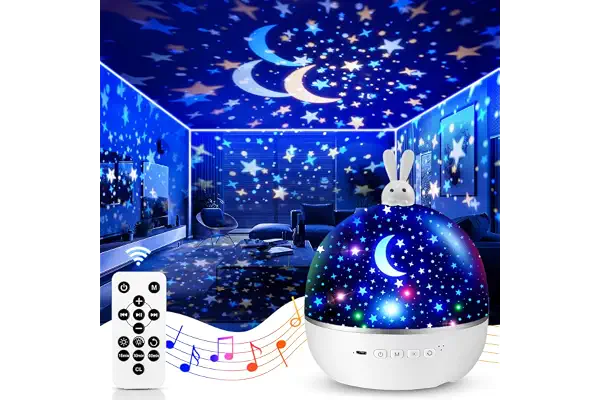 Proyector de Galaxias y Estrellas Real 19 Temas, Juguetes Niños Regalo Niño | 15 Música 360° Rotación Control Remoto Luz Nocturna Infantil,Regalo Bebe 4 5 6 7 8 años,Proyector Navidad Decor Habitacion