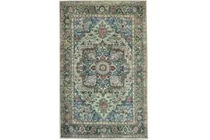 ‎RUGVISTA RugVista Georgia Oriental, Teppich, Moderne Teppiche, 300 x 200 cm, Rechteckig, Mittlerer Stapel, Wohnzimmer, Schlafzimmer, Küche, Maschinenwäsche, Oeko_tex_100, Grün/Multi