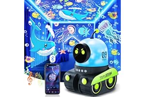 PIKOY Sensory Lights for Autism Kids Night Light Projector, 12 Films+Bluetooth Music Baby Night Light Kids Baby Lights Projector, Rechargeable+360° Rotation Baby Night Light Newborn Baby Projector Light