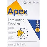 Fellowes Apex 6003501 Pochettes de plastification 125 microns - Format A4 - Pack de 100 pochettes -