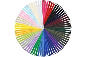 DOITEM Nylon Fermeture éclair pour L'artisanat de Couture | 24 Couleurs Mélangées #3 | 72 Pcs/Paquet (Multicolore, 25CM)