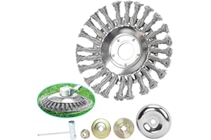 DAOXU Tête Débroussailleuse, Brosses à Mauvaises Herbes, 25,4 mm d'alésage Brosse métallique désherbage