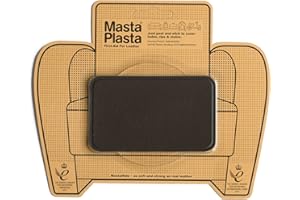MastaPlasta Premium Leather Repair Patch - Dark Brown 10cm x 6cm (4in x 2.4in). Instant Upholstery-Quality Scratch and Tear Repair for Sofas, Car Interiors, Bags, Vinyl & More