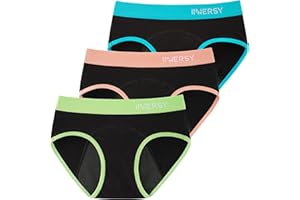 INNERSY Teen Girls Knickers Period Pants Cotton Leakproof Menstrual Underwear Pack of 3
