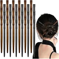 2 Stück Haarstäbchen Aus Ebenholz, 18 Cm | Japanischer Stil, Für Lange Haare | Natürlich, Handpoliert, Perfekt Zum Frisieren