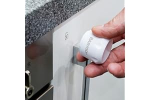 BABYGO® Butoir de porte d'armoire de sécurité bébé (10 serrures + 2 clés + 8 protections d'angle de table bébé) Armoire de sécurité magnétique Sécurité enfant