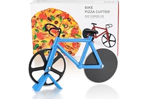 HEXINYIGJLY Divertente bicicletta pizza coltello ruota in acciaio inox coltello pizza doppia ruota coltello pizza utensile da cucina regalo creativo