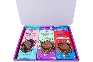CANDY BARN Mr Beast Feastables Chocolate Bar Gift Box Hamper Selection American Candy 3 Bars Milk Chocolate Original Crunch