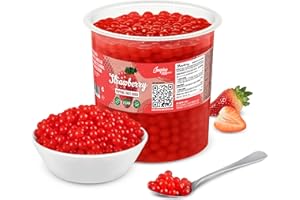 THE INSPIRE FOOD COMPANY INSPIRE FOOD Bubble Tea Perlen Erdbeere für Bubble Tea | Popping boba Perlen, Tapioka Fruchtperlen und Boba Perlen - 100% vegan und glutenfrei, ohne künstliche Farbstoff, 3.2KG