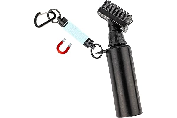 59Golf - Set de Nettoyage de Golf : Brosse moussante pour Club de Golf avec réservoir d'eau + Clip magnétique + Serviette pour Club de Golf + Serviette pour Balle de Golf (Serviettes en Option)