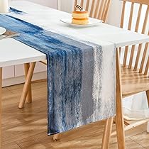 Runner Da Tavolo Blu Navy Retrò In Lino - 40x140 Cm, Tovaglia Elegante Lavabile Per Compleanni E Matrimoni - Foto 8