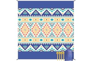 BSEICAL Couverture de plage imperméable Grande - 280 x 300 cm - Ultra légère - Sans sable - Pique-nique - Randonnée - Camping