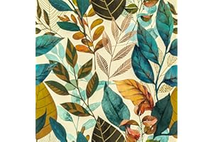 Abyssaly Carta da Parati Adesiva Muro Floreale Marrone Verd, Carta Adesiva per Mobili 44cm X 300cm, Pellicola Adesiva per Mobili Decorativi Impermeabile Camera da Letto Bagno Armadio Tavolo PVC