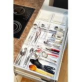 color house 16'lı Set Mod&uuml;ler Kaşıklık Ve Kep&ccedil;elik &Ccedil;ekmece I&ccedil;i D&uuml;zenleyici Şeffaf Mutfak Organizer ŞEFFAF 85 x 49