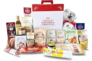Cesti Natalizi Speciale Italia – Cesto Natalizio Gastronomico Gran Gourmet, Confezione Regalo Natale Maxi Formato con Panettone da 500g, Prodotti Dolciari e Alimentari, 20 pezzi