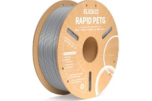 ELEGOO Rapid PETG-filament 1,75 mm silver, 1 kg, hög hastighet, 600 mm/s, 3D-skrivare, filamentet, mått +/- 0,02 mm, 1 kg kar