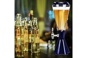‎REAWOW REAWOW 3L Getränkesäule Beer Tower Dispenser Drink Dispenser mit Ice Tube und LED Lights Keg Tag für Küchenparty