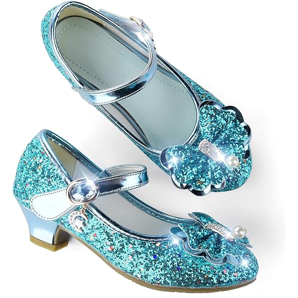 Zapatos De Princesa Con Lentejuelas Y Lazo Para Niñas – Antideslizantes, Tallas EU21-36, Ideales Para Fiestas Y Carnaval