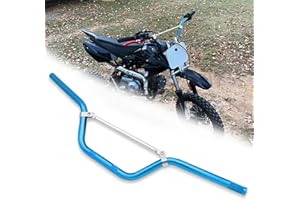 Wai Danie Guidon de moto en aluminium 22 mm Compatible avec dirt bike, quad, VTT, quad et barre transversale (Bleu)