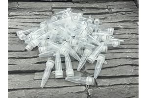 CLEARFEE Vasetti di reazione con tappo a vite, in plastica, tubo centrifuga, 1,5 ml, trasparenti, capsule vuote, capsule di tessuto, laboratorio (100 PACK)