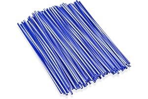 Couvre Rayon, PSLER® 72 Pièces Vélo Parlé Peaux Jantes Roue Garniture Enveloppe Couverture Décoration Protecteur Tuyau Moto Motocross Pit Dirtbike(Mélangé Bleu)